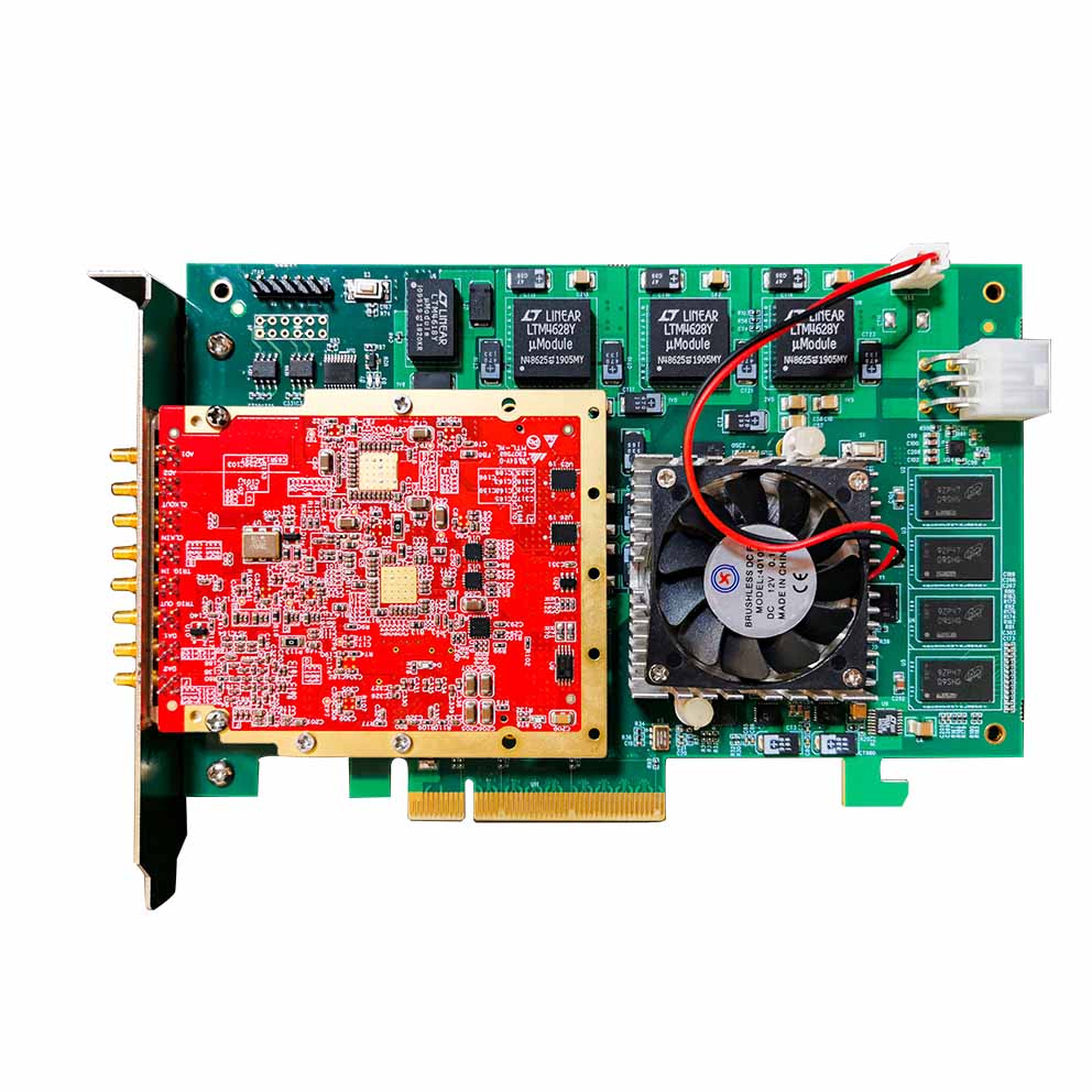 2通道14bit 1GHz A/D, 2通道16bit 2.5GHz D/A